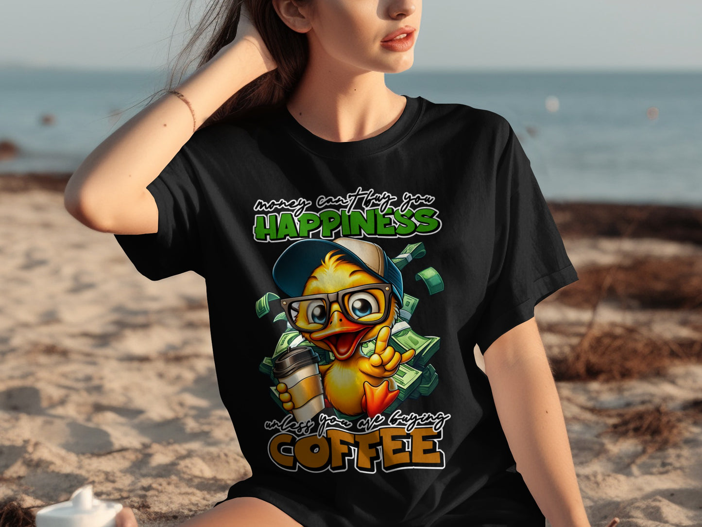 Money Can't Buy Happiness Unless You Buy Coffee Shirt