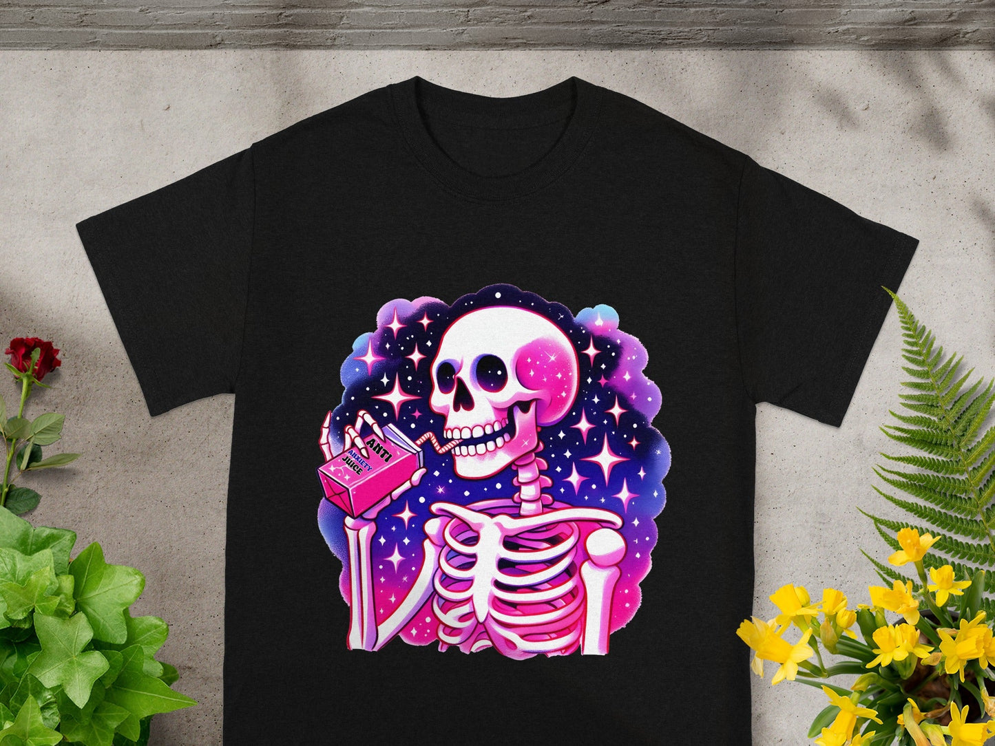Vibrant Skeleton Drinking Anti Juice Shirt Product