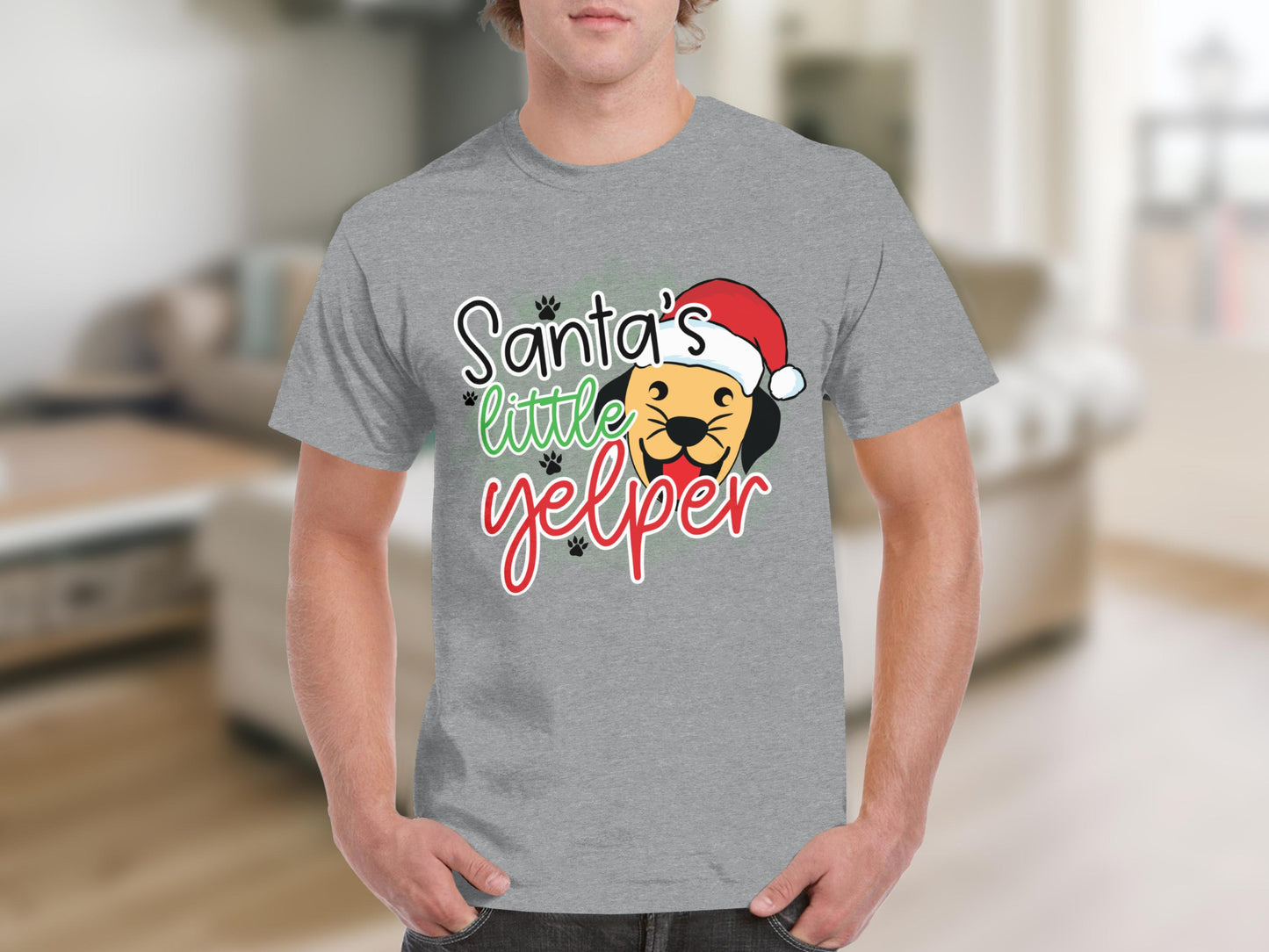 Santa's Little Yelper Christmas T-shirt