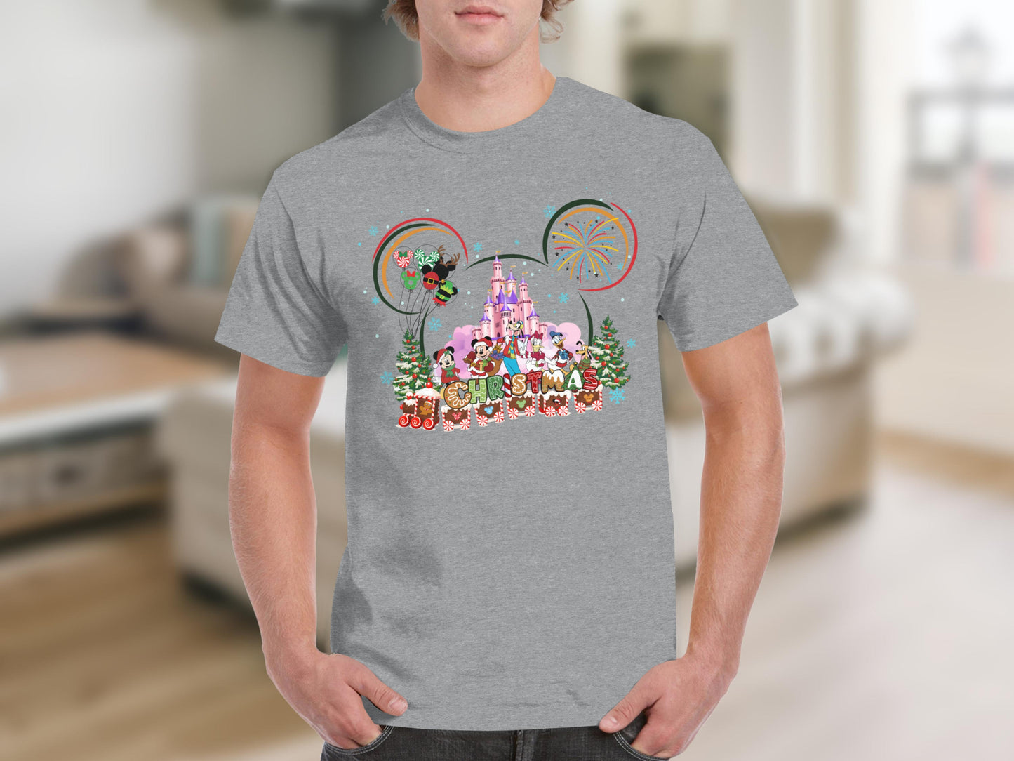 Magical Christmas Castle and Characters T-shirt