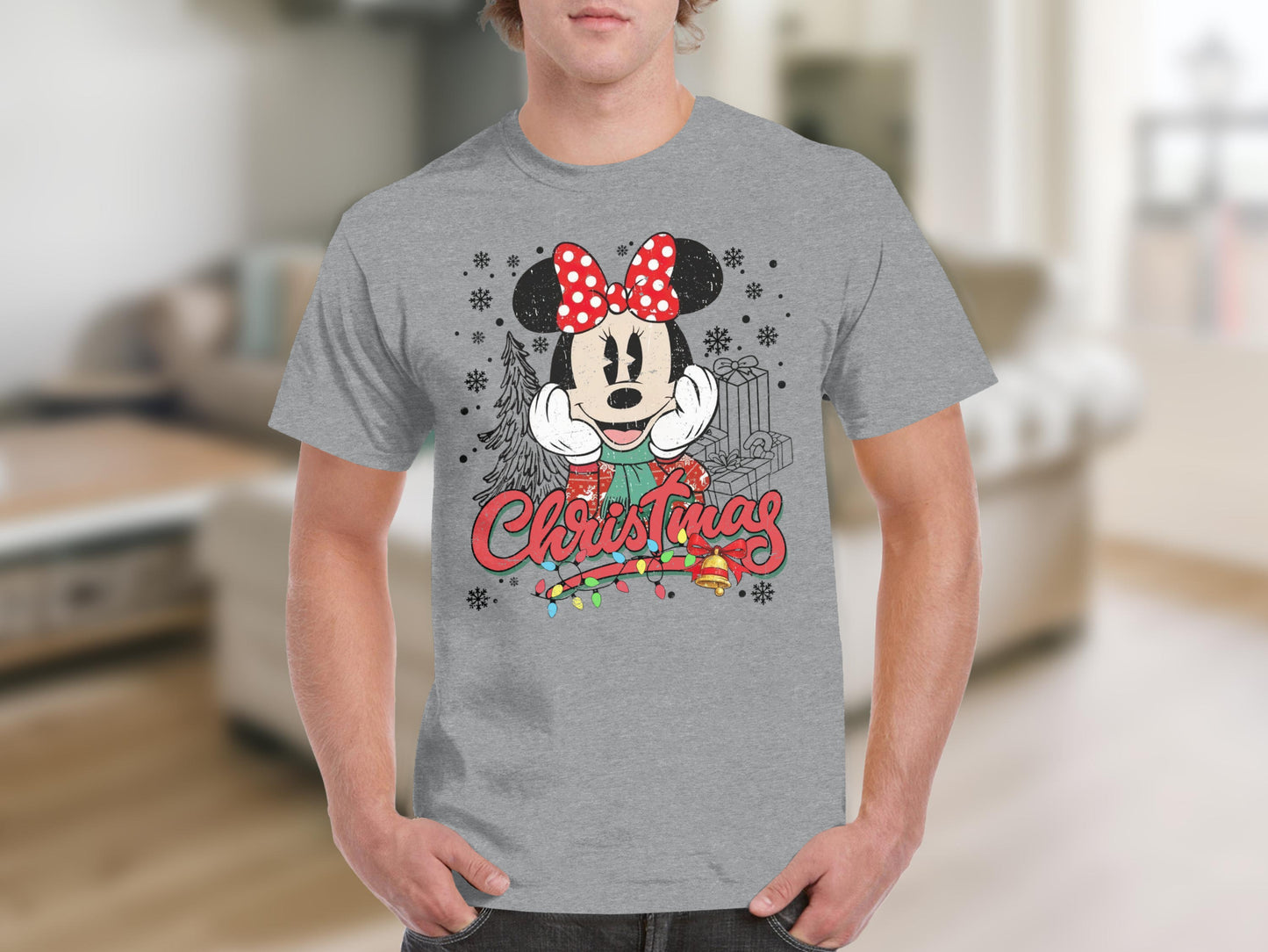 Merry Christmas Minnie Mouse Graphic T-Shirt