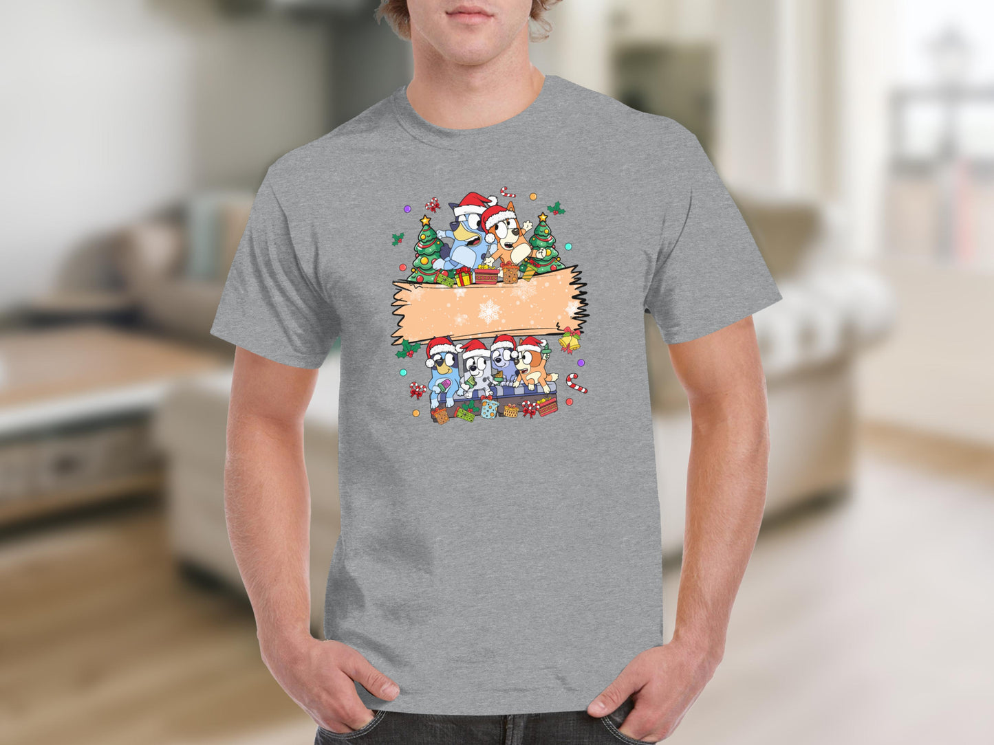 Cute Cartoon Christmas Santa Holiday Theme T-Shirt