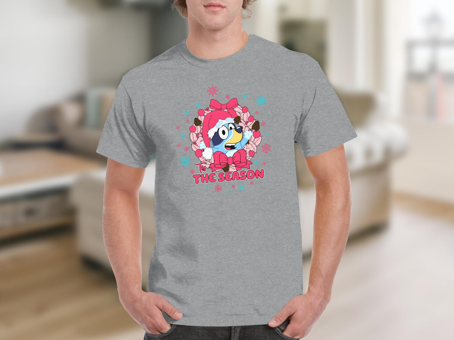 Festive Cartoon Character The Season Graphic Tee
