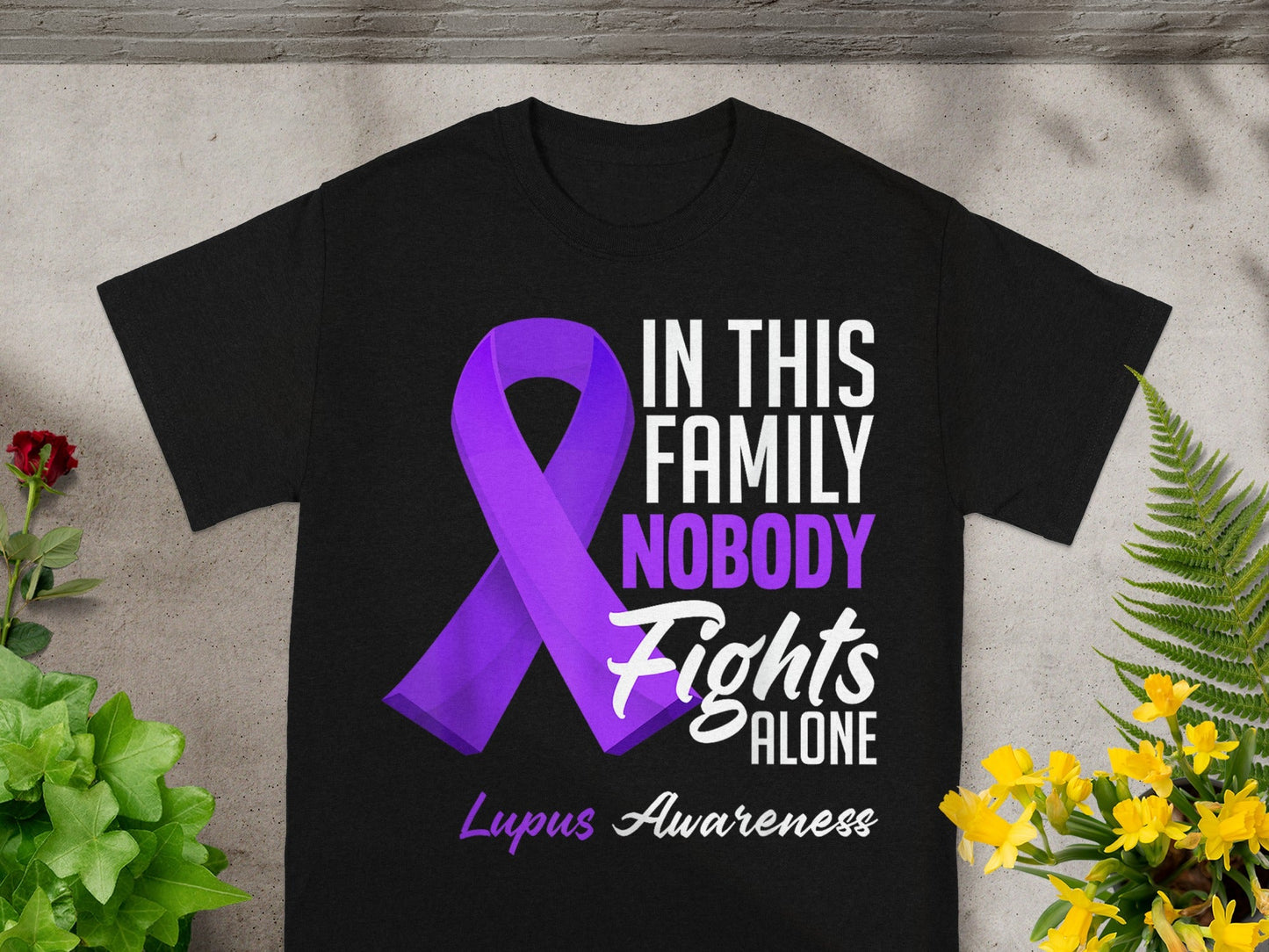 In This Family Nobody Fights Alone Lupus Awareness Shirt
