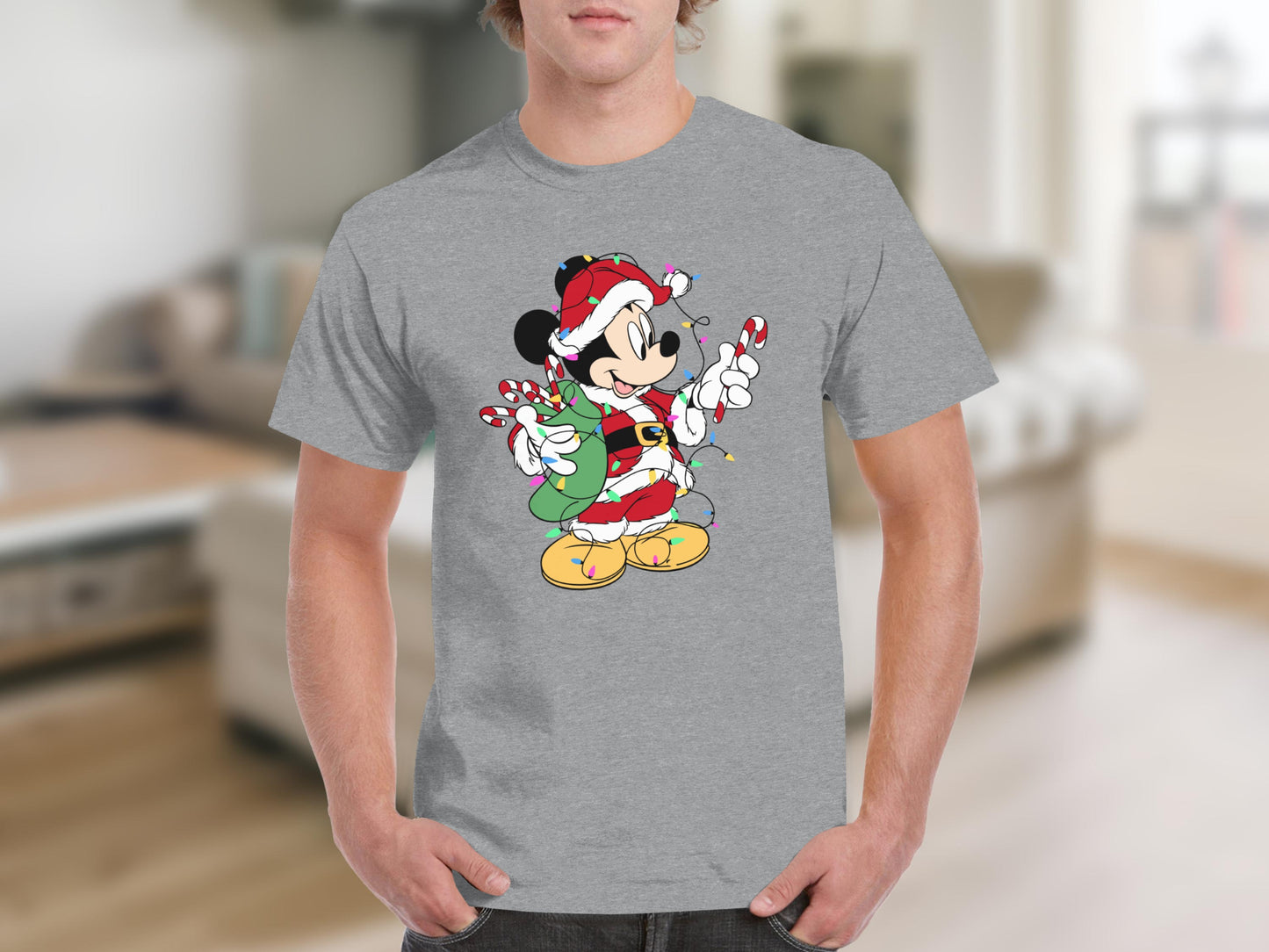 Mickey Mouse Christmas Holiday Lights T-Shirt