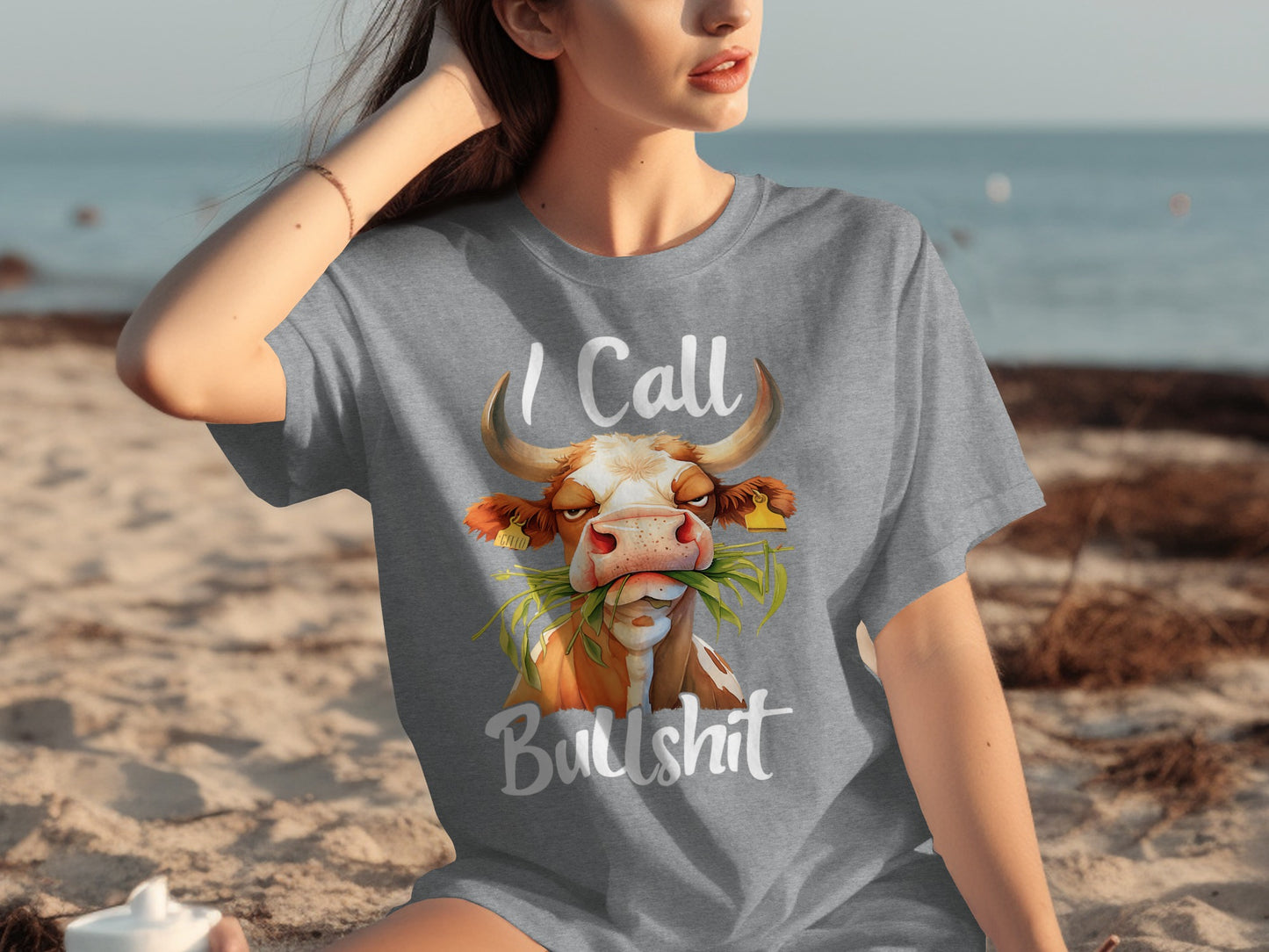 I Call Bullshit Funny Cow Graphic T-Shirt