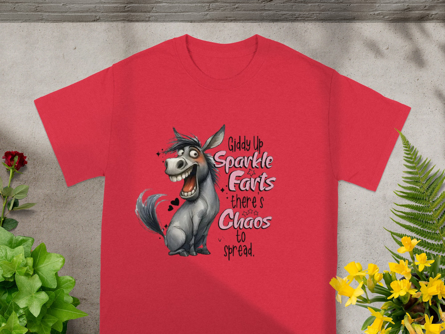 Giddy Up Sparkle Farts Funny Donkey T-Shirt