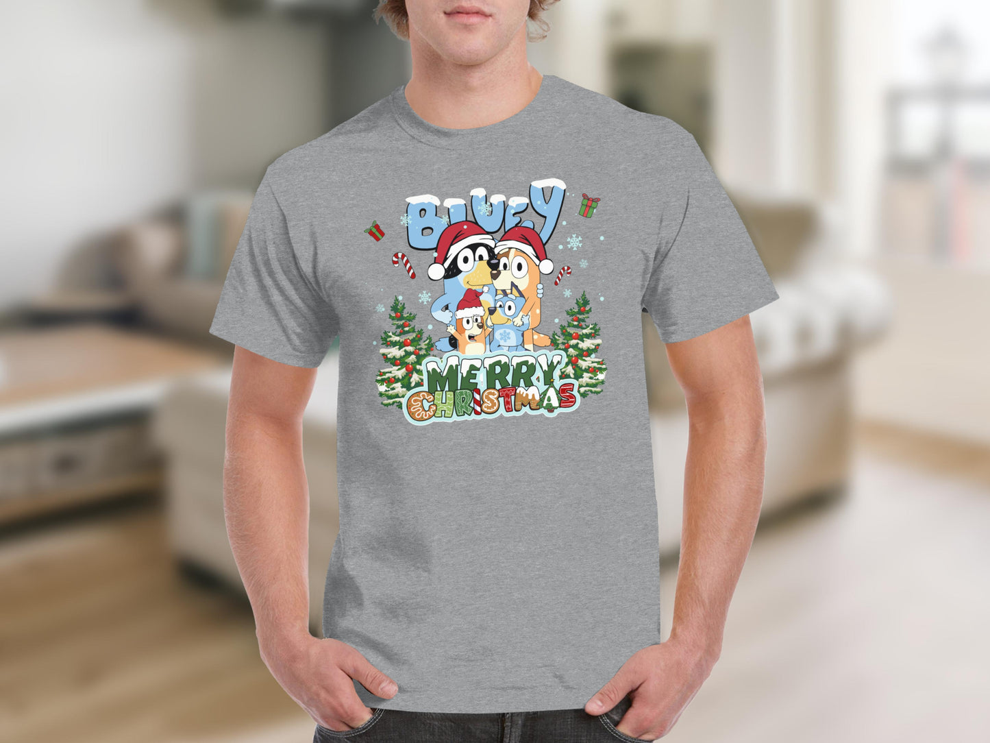 Bluey Merry Christmas Funny Family Holiday Shirt