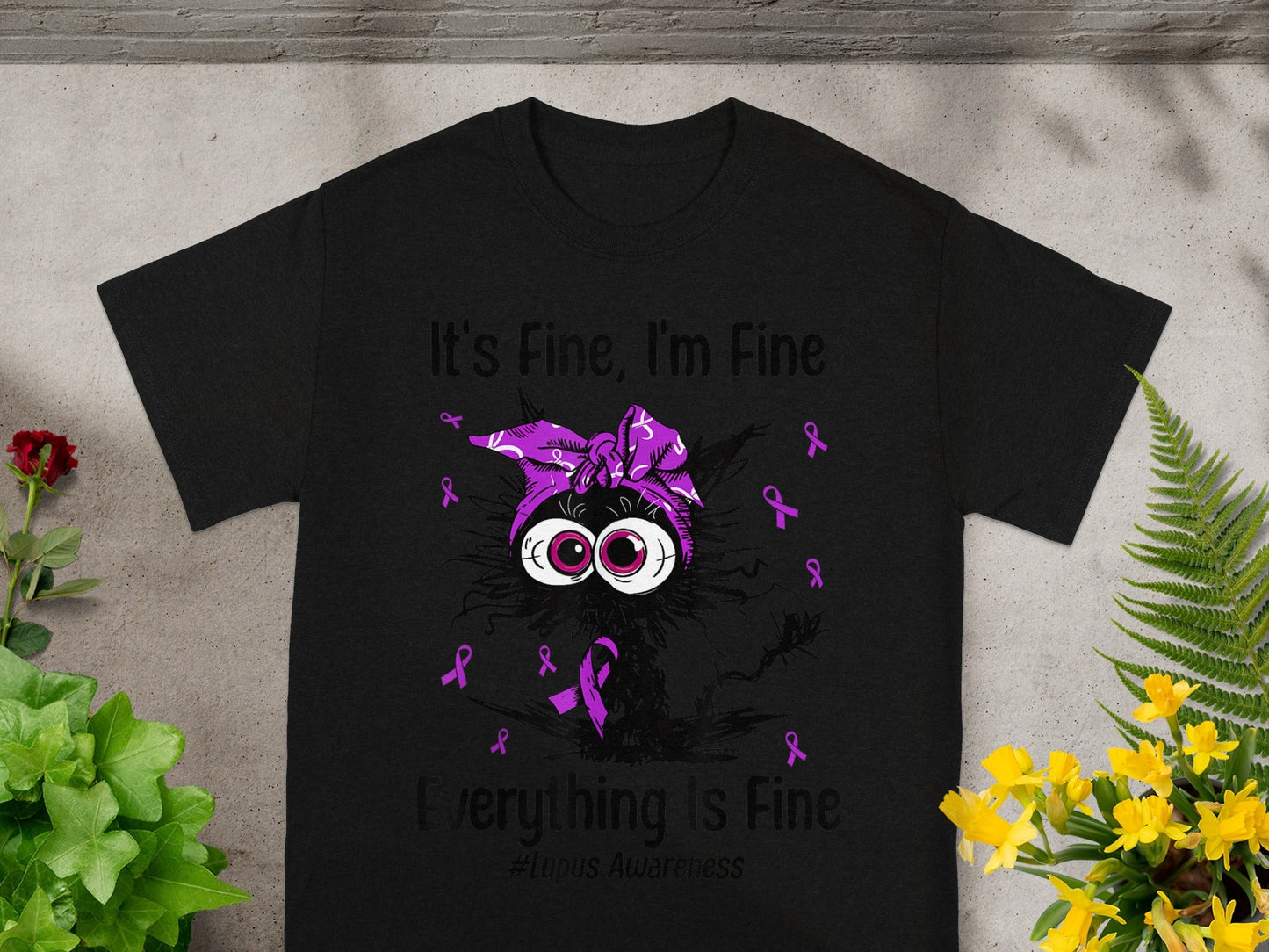 It's Fine I'm Fine Everything Is Fine Lupus Awareness Shirt