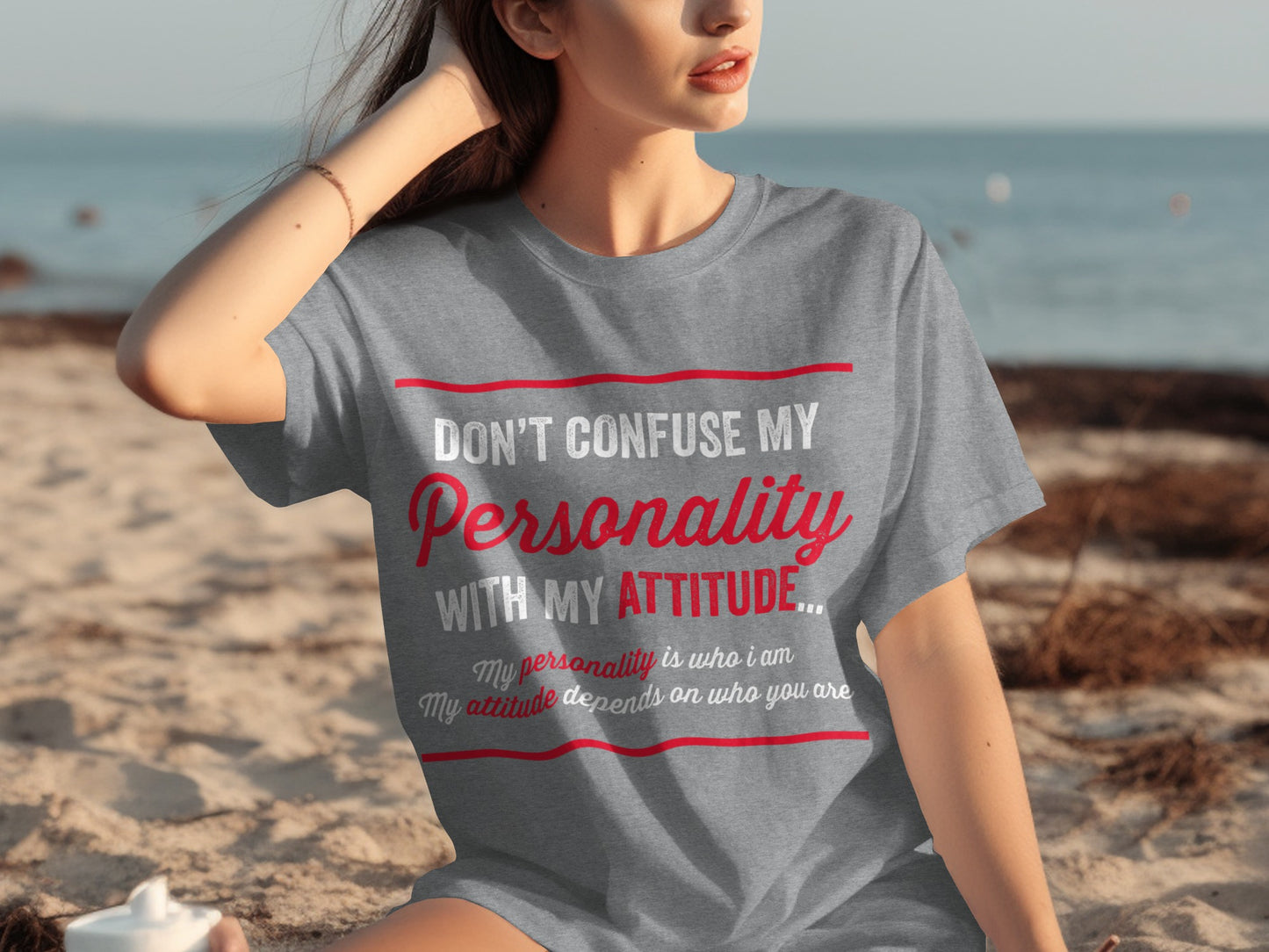 Don't Confuse My Personality Attitude T-shirt