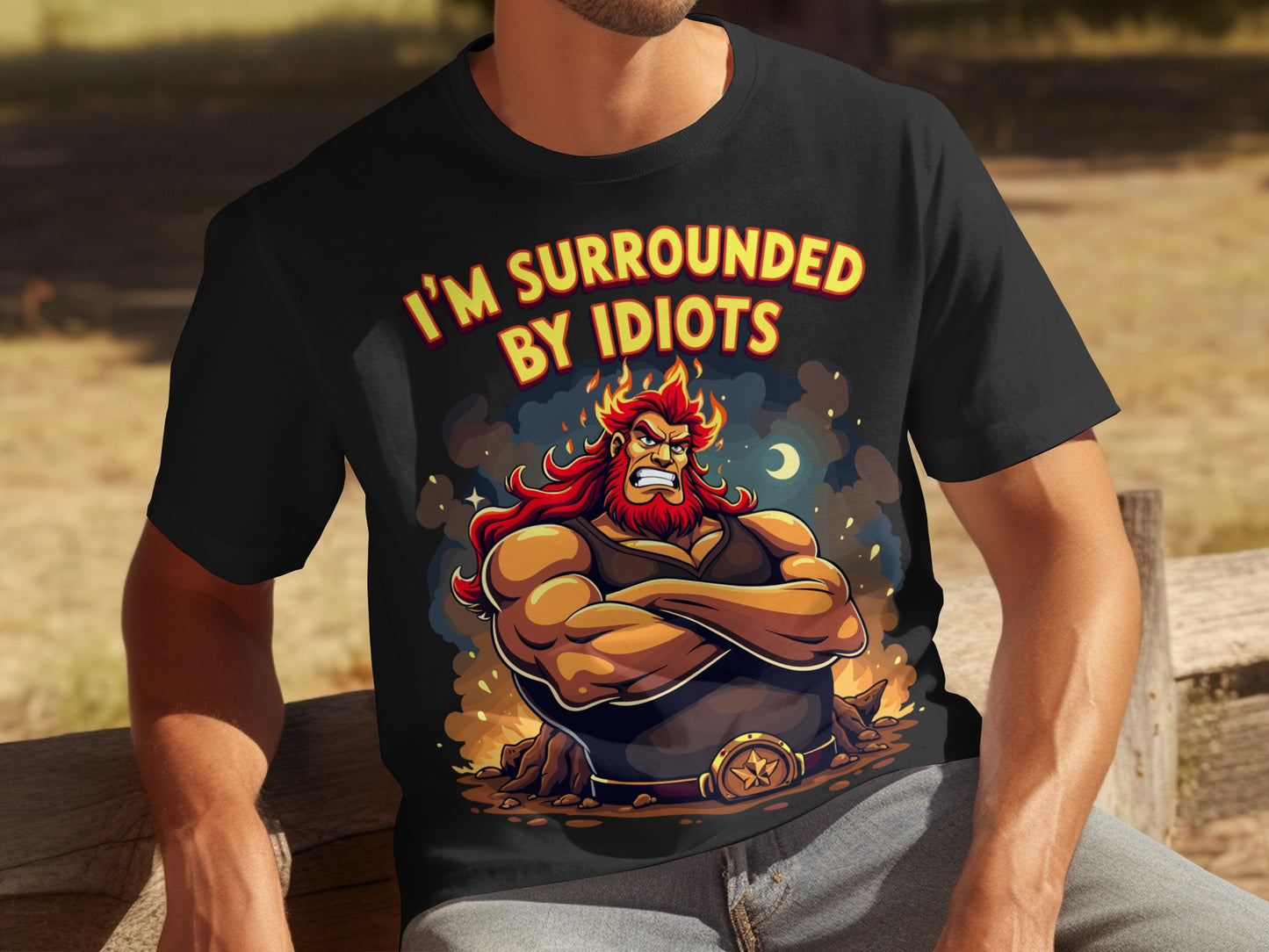 I'm Surrounded By Idiots Humorous Graphic T-Shirt