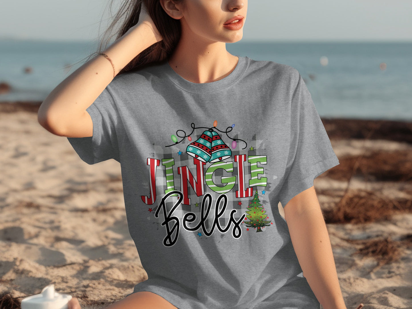 Festive Jingle Bells Christmas Graphic T-Shirt