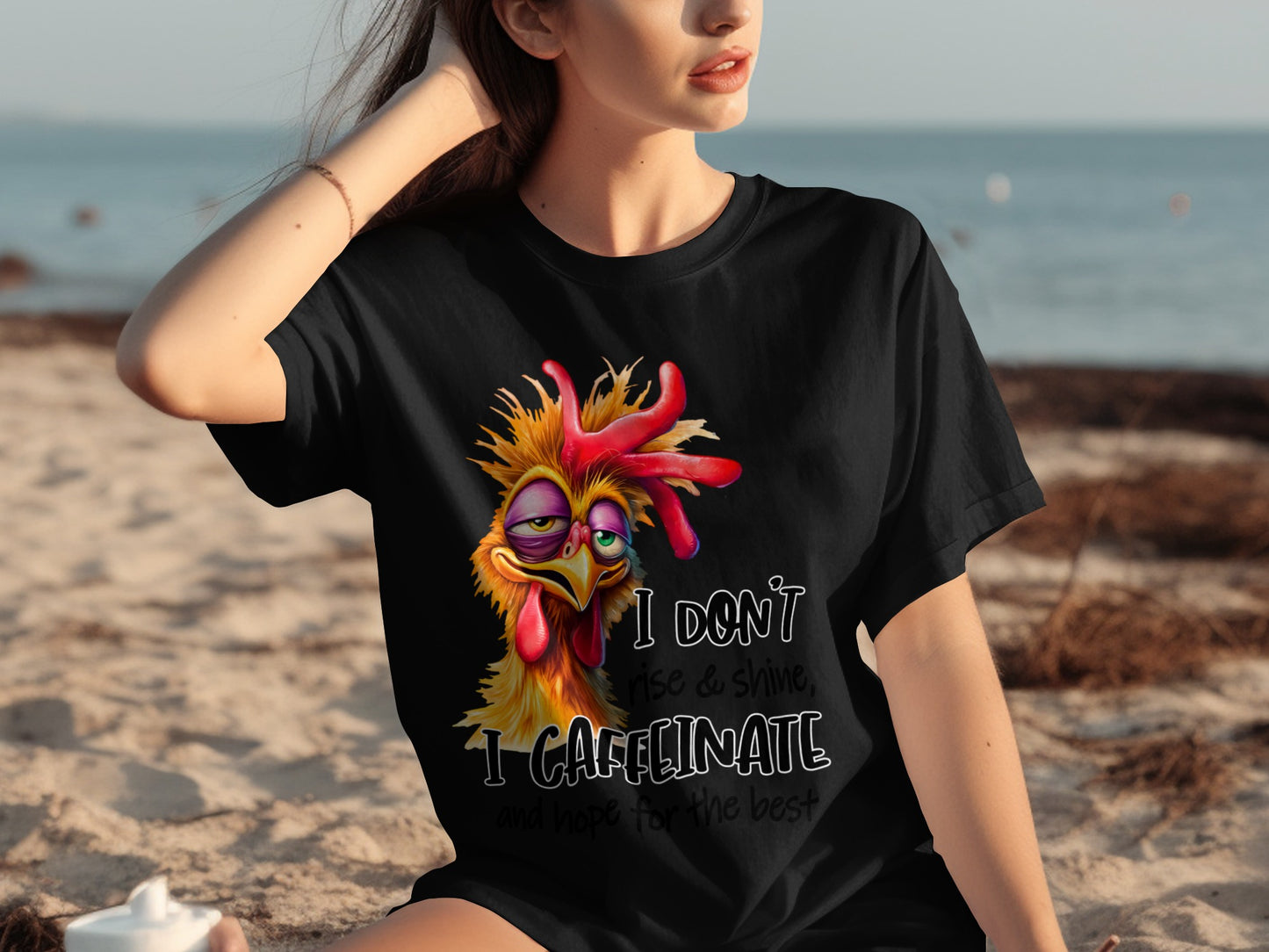 I Don't Rise and Shine I Caffeinate Fun T-Shirt
