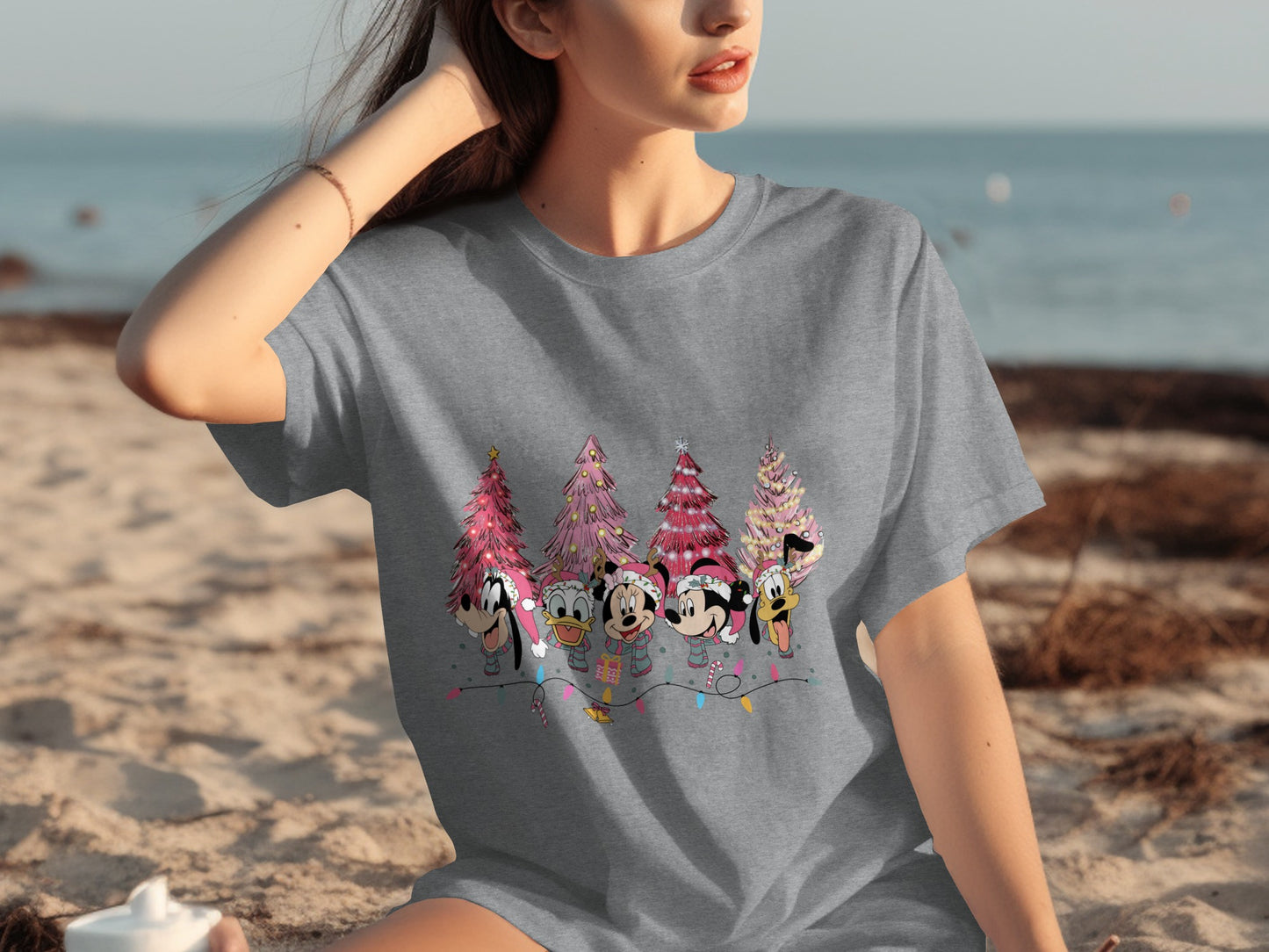 Disney Characters Christmas Beach Holiday T-Shirt