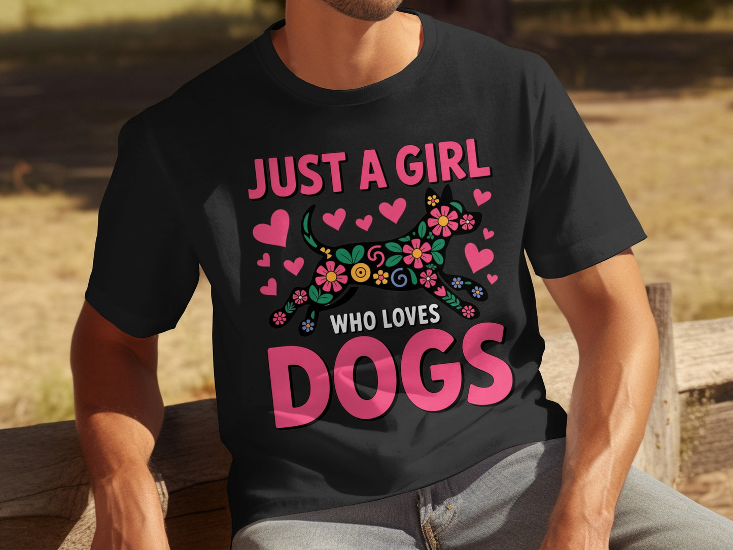 Just A Girl Who Loves Dogs Graphic T-shirt