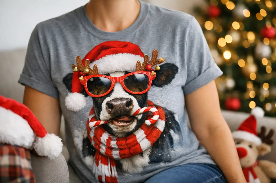 Christmas Cow Shirt Ideas That Get Laughs