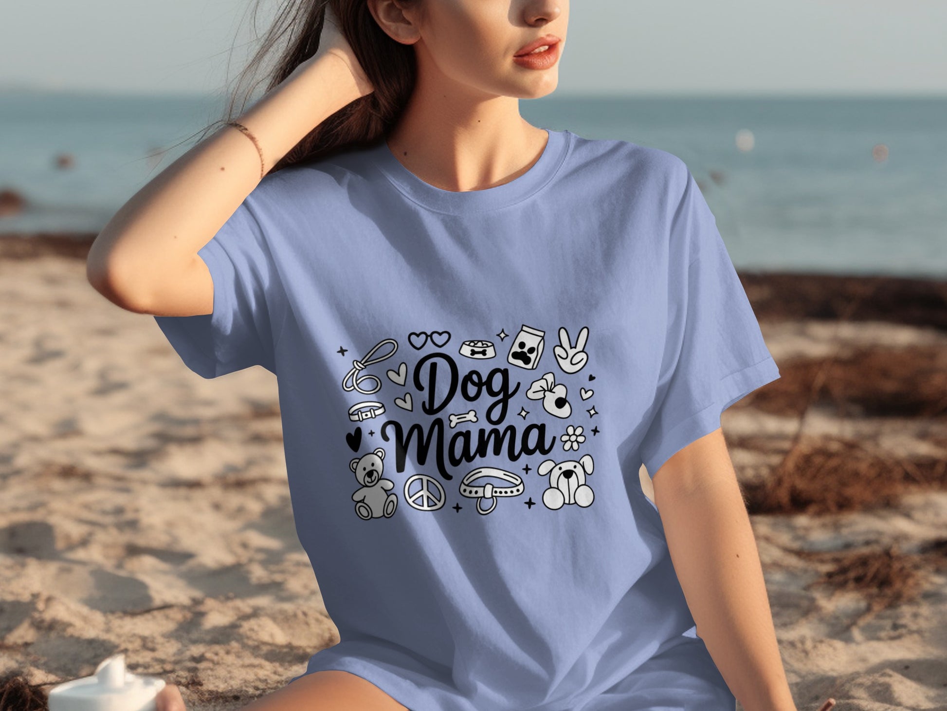 Cute Dog Mama Graphic T-Shirt for Pet Lovers