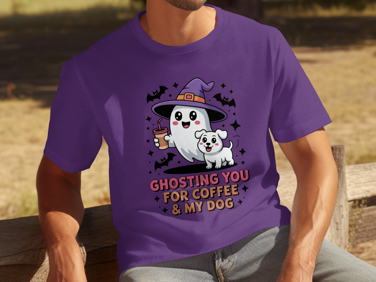 Ghosting You For Coffee and My Dog Funny T-shirt