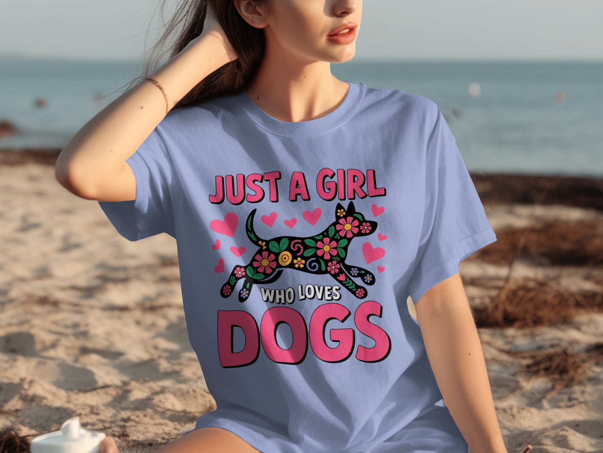 Just A Girl Who Loves Dogs Graphic T-Shirt
