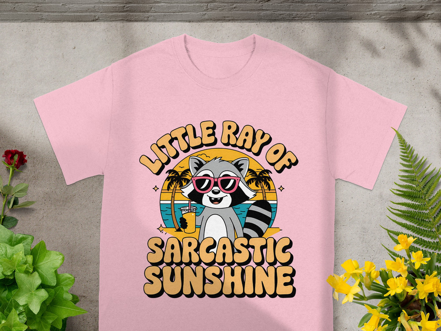 Little Ray of Sarcastic Sunshine Raccoon Tee