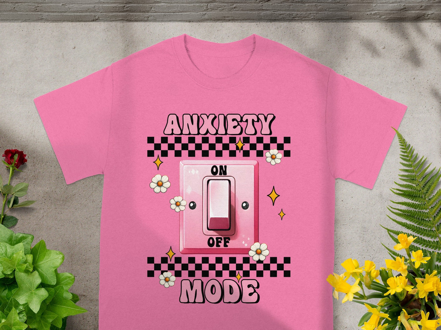 Anxiety Mode On Off Switch Graphic T-Shirt