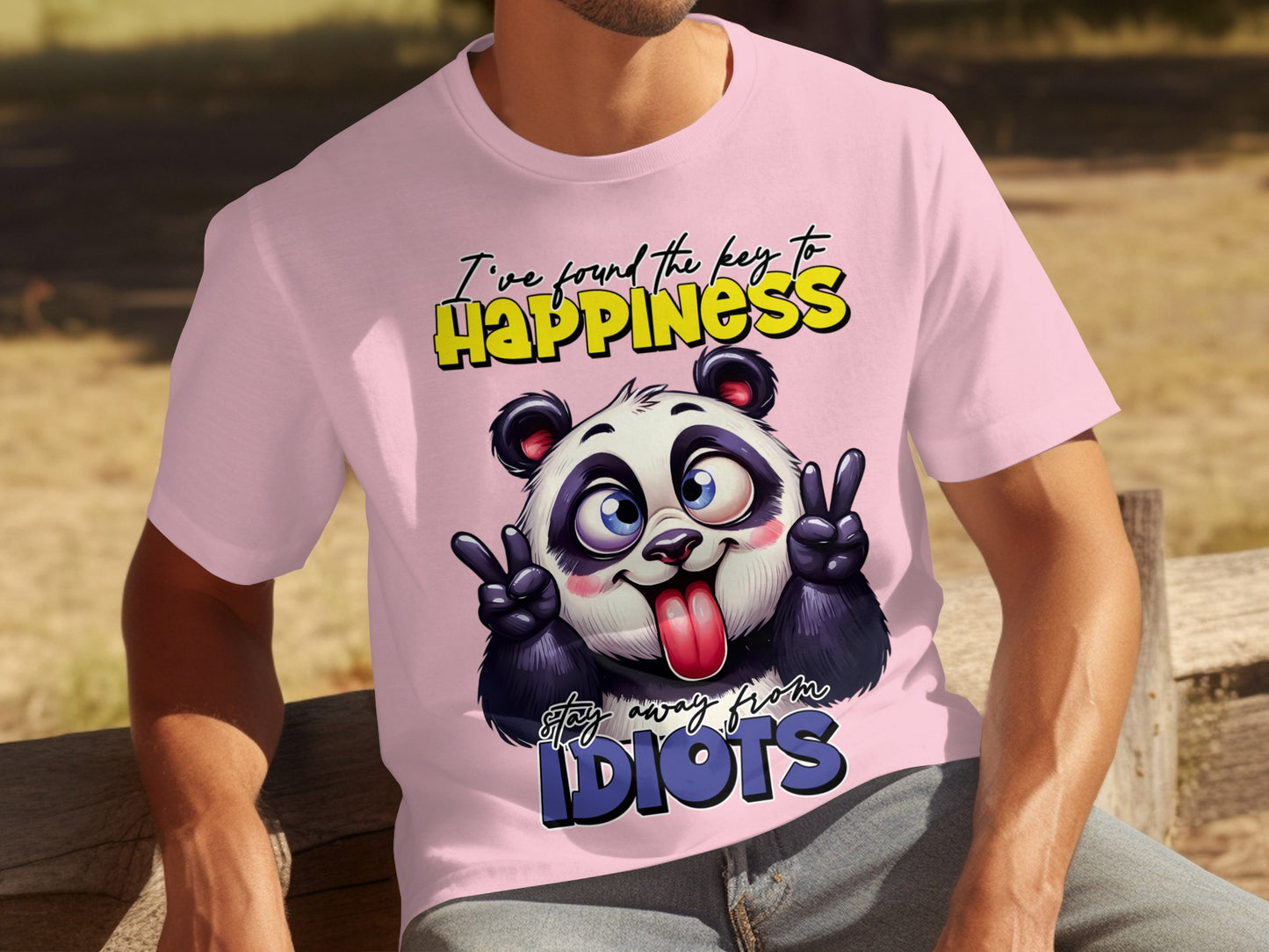 Funny Panda Stay Away from Idiots Happiness Shirt
