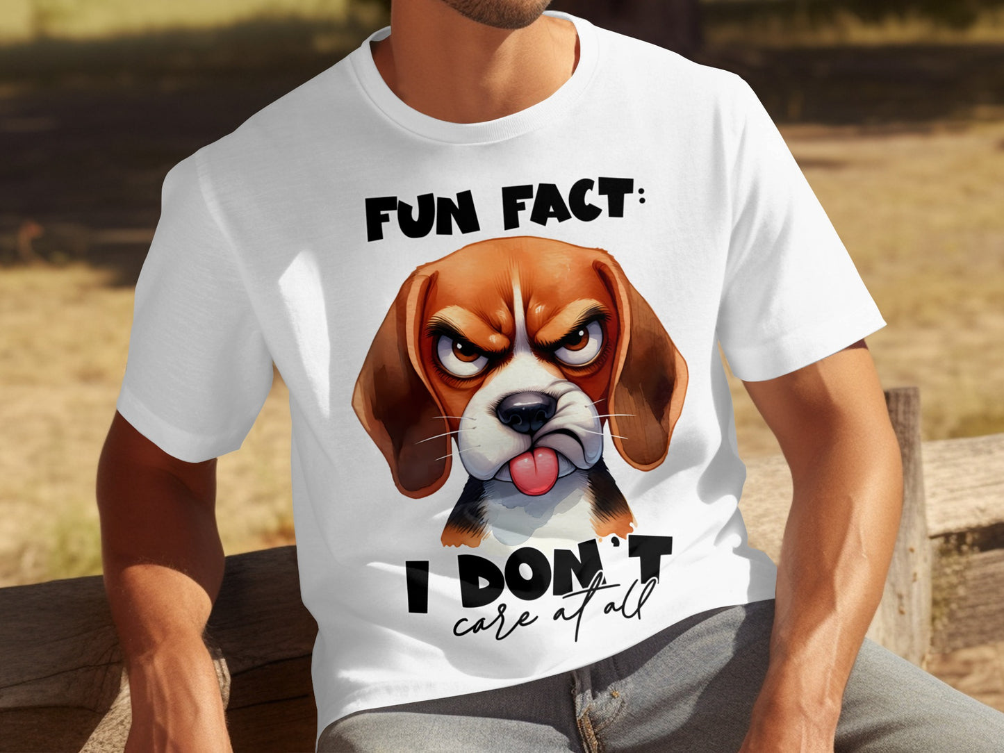 Fun Fact I Don't Care at All Sassy Dog Graphic Shirt