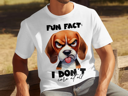 Fun Fact I Don't Care at All Sassy Dog Graphic Shirt