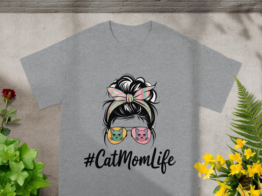 #CatMomLife Fun Graphic Tee for Cat Loving Moms Product