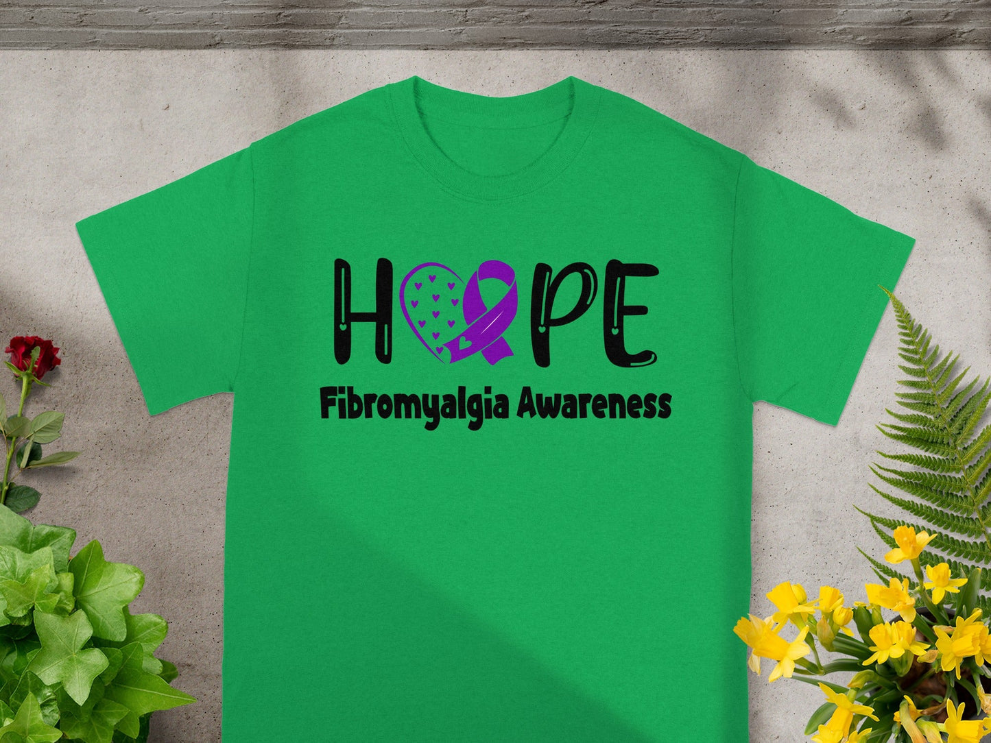 Fibromyalgia Awareness Hope Heart Ribbon T-Shirt
