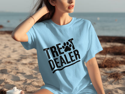 Trendy Beach Ready Treat Dealer T-Shirt For Summer Fun