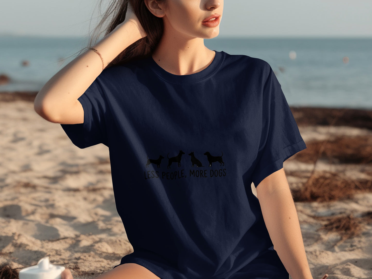 Less People More Dogs Graphic T-Shirt for Dog Lovers