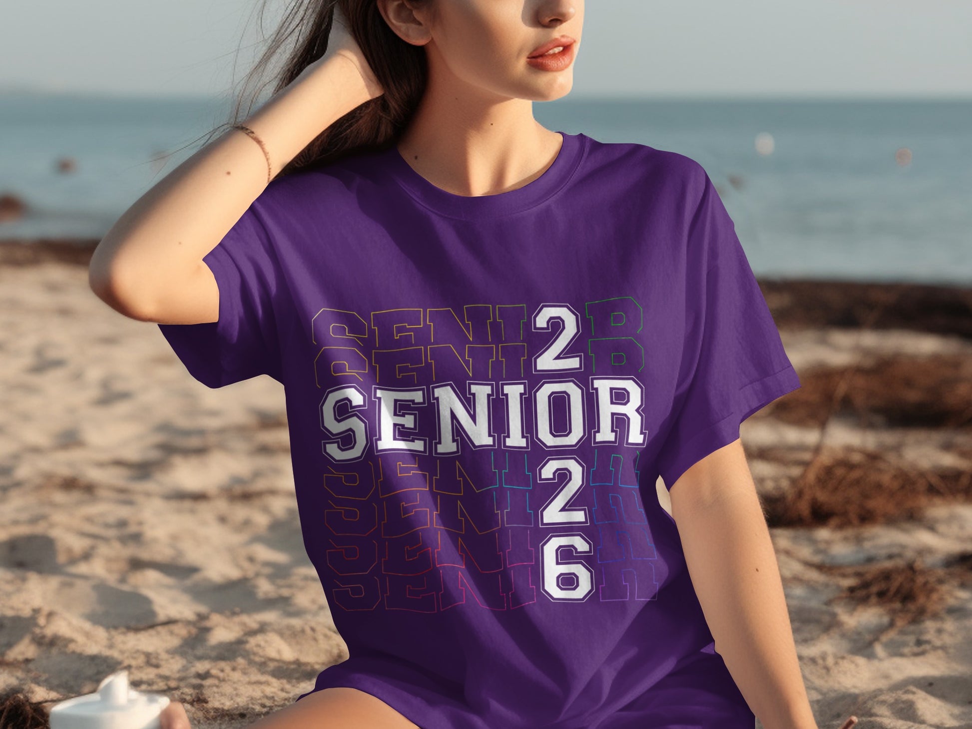Senior 2026 Typography Graphic Print T-Shirt