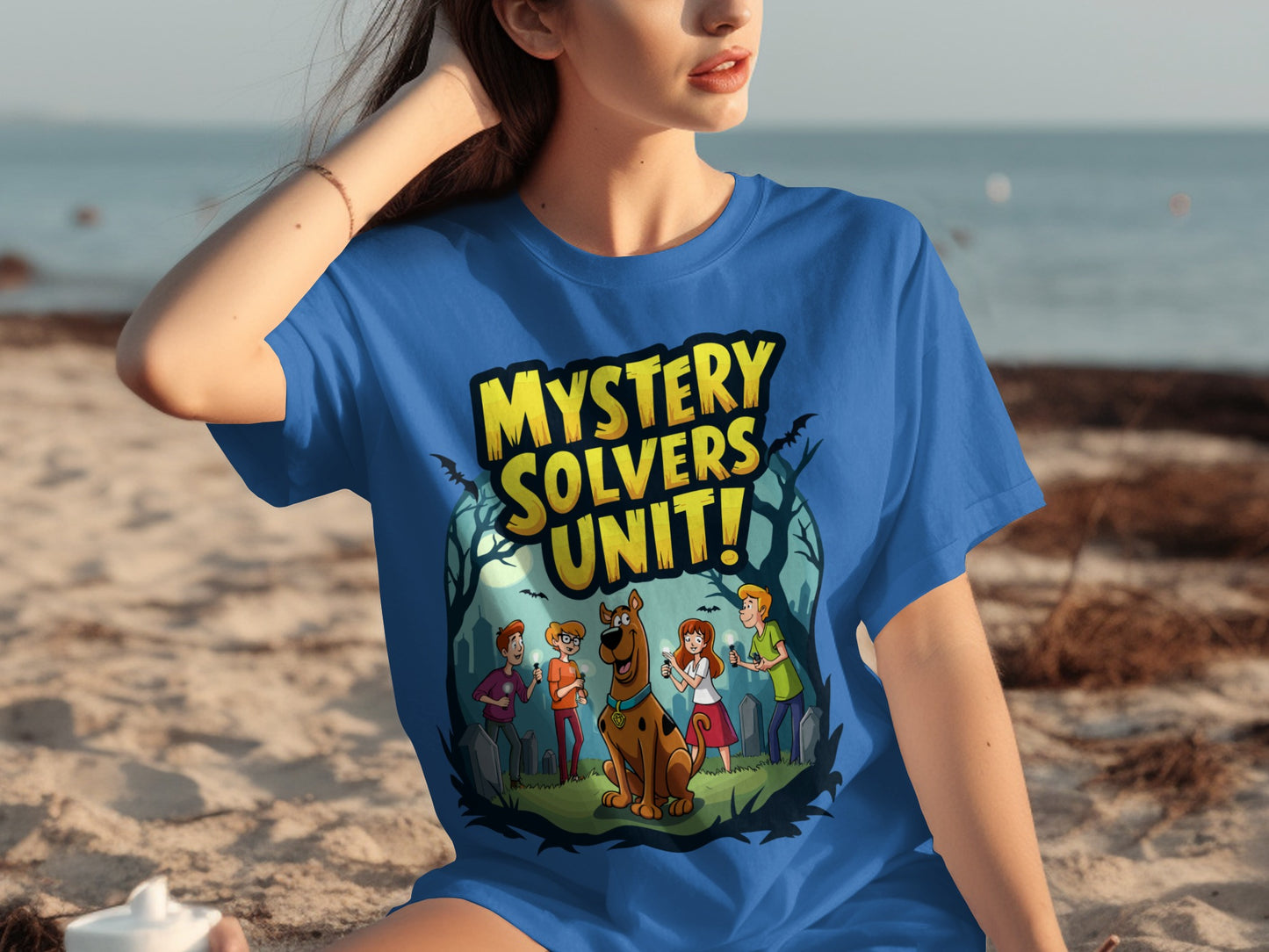 Mystery Solvers UNIT Design on Cool Blue T-Shirt