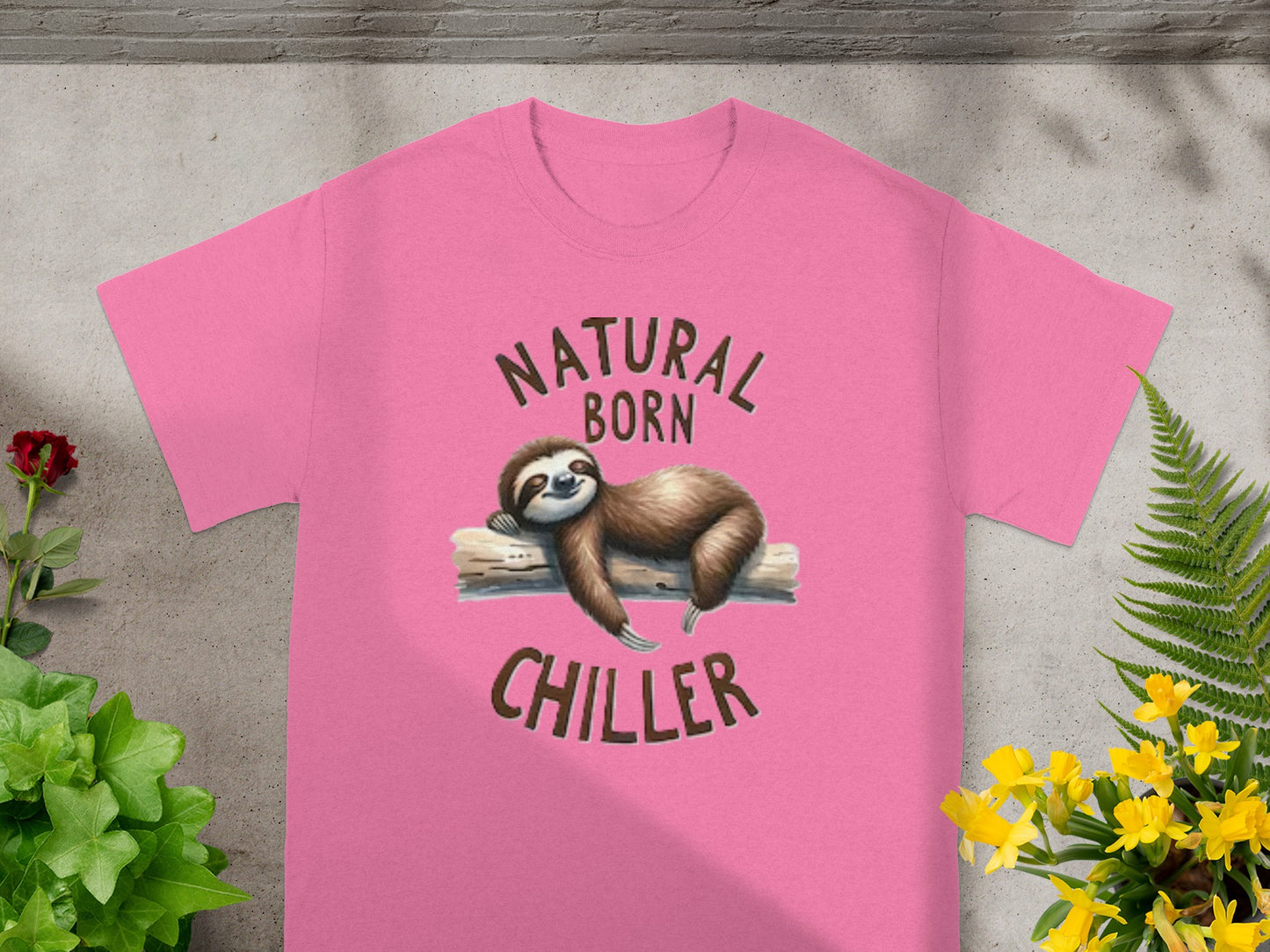 Natural Born Chiller Sloth Graphic T-Shirt