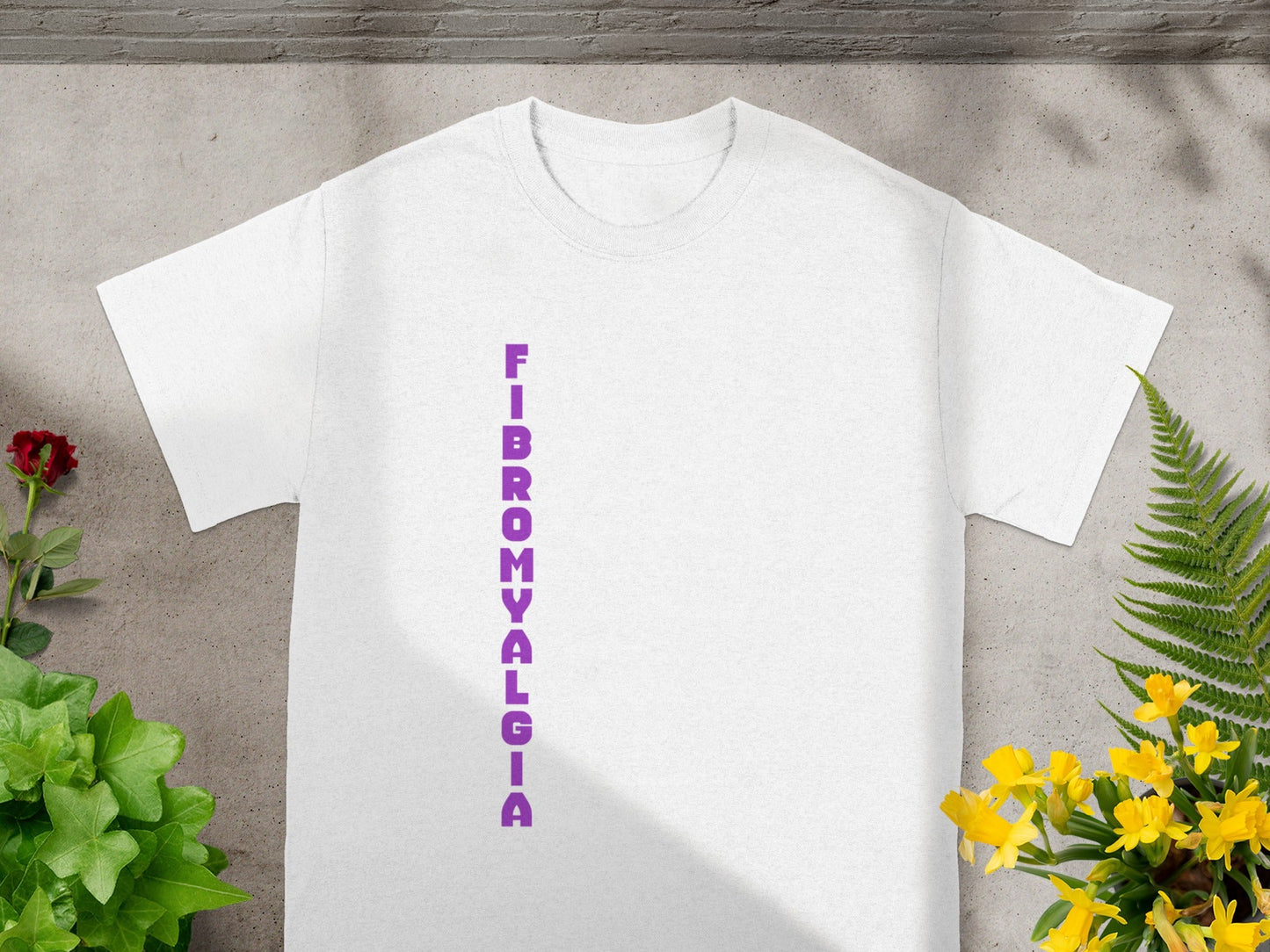 Vertical Fibromyalgia Awareness Print Shirt