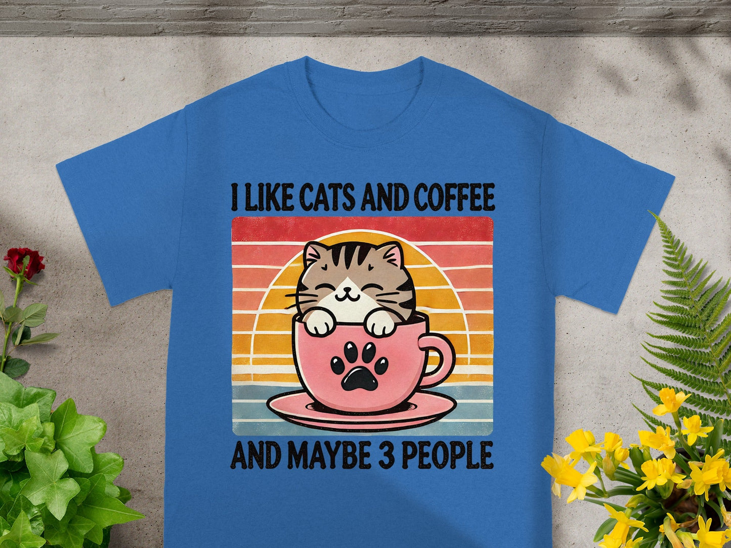 I Like Cats and Coffee And Maybe 3 People T-Shirt