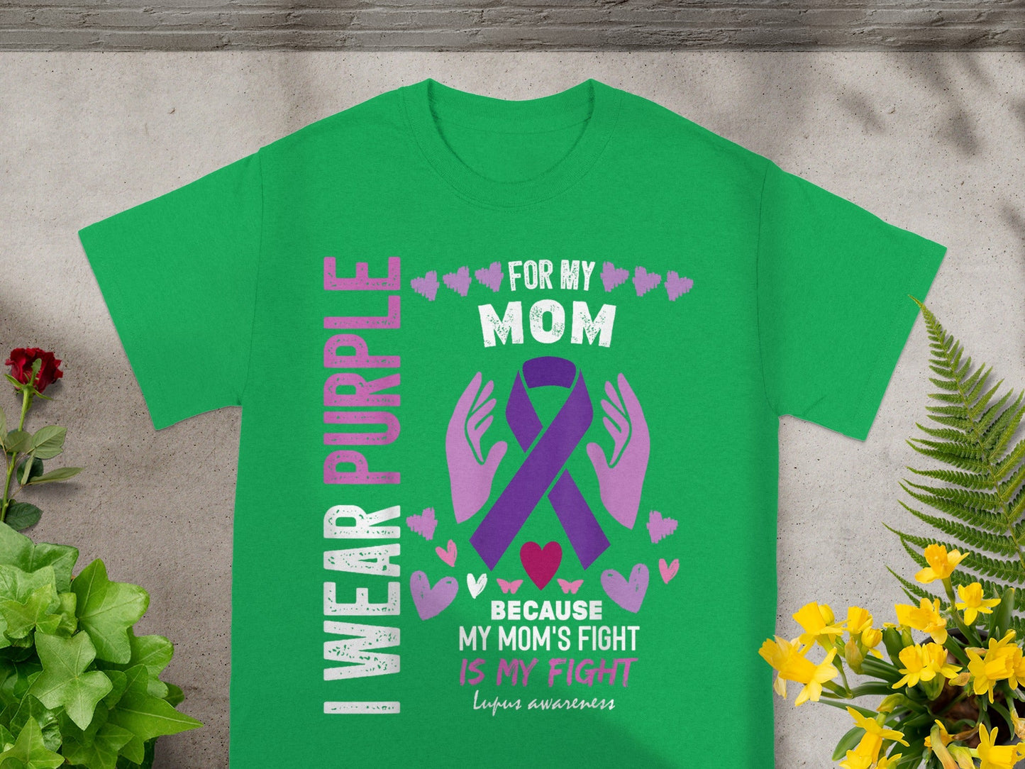 I Wear Purple for My Mom Lupus Awareness T-shirt