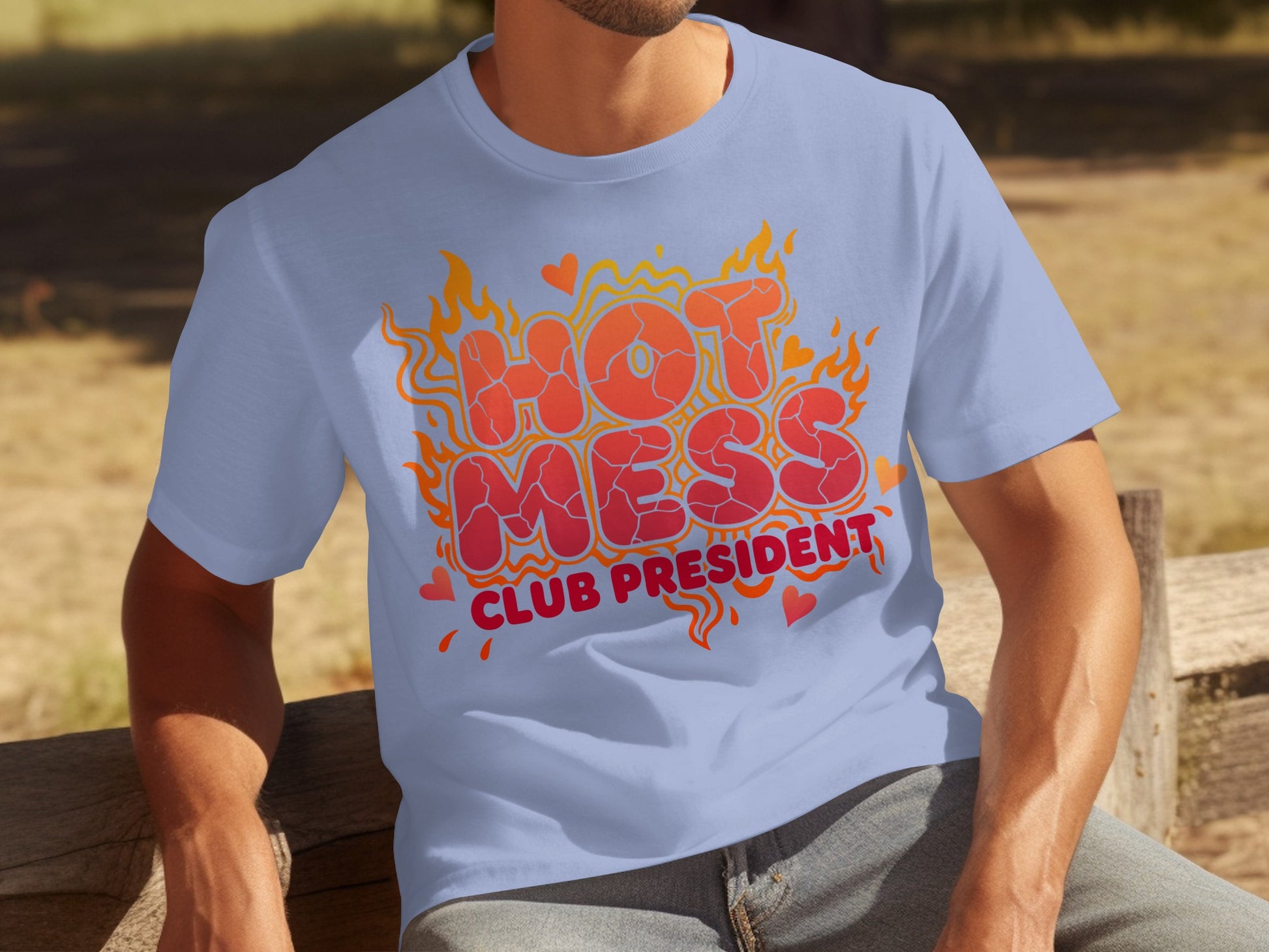 Hot Mess Club President Fun Graphic Tee Shirt