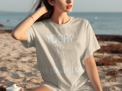 YOGA I'M DOWN DOG Graphic Tee Casual Shirt