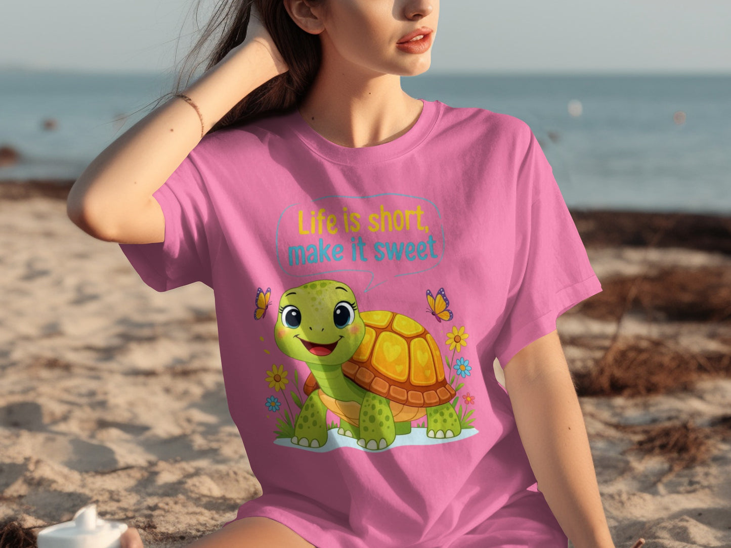 Life is Short Make it Sweet Cute Turtle T-Shirt
