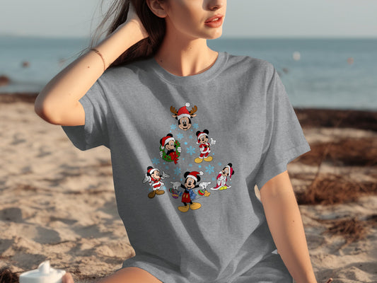 Funny Cartoon Characters Holiday Graphic Tee
