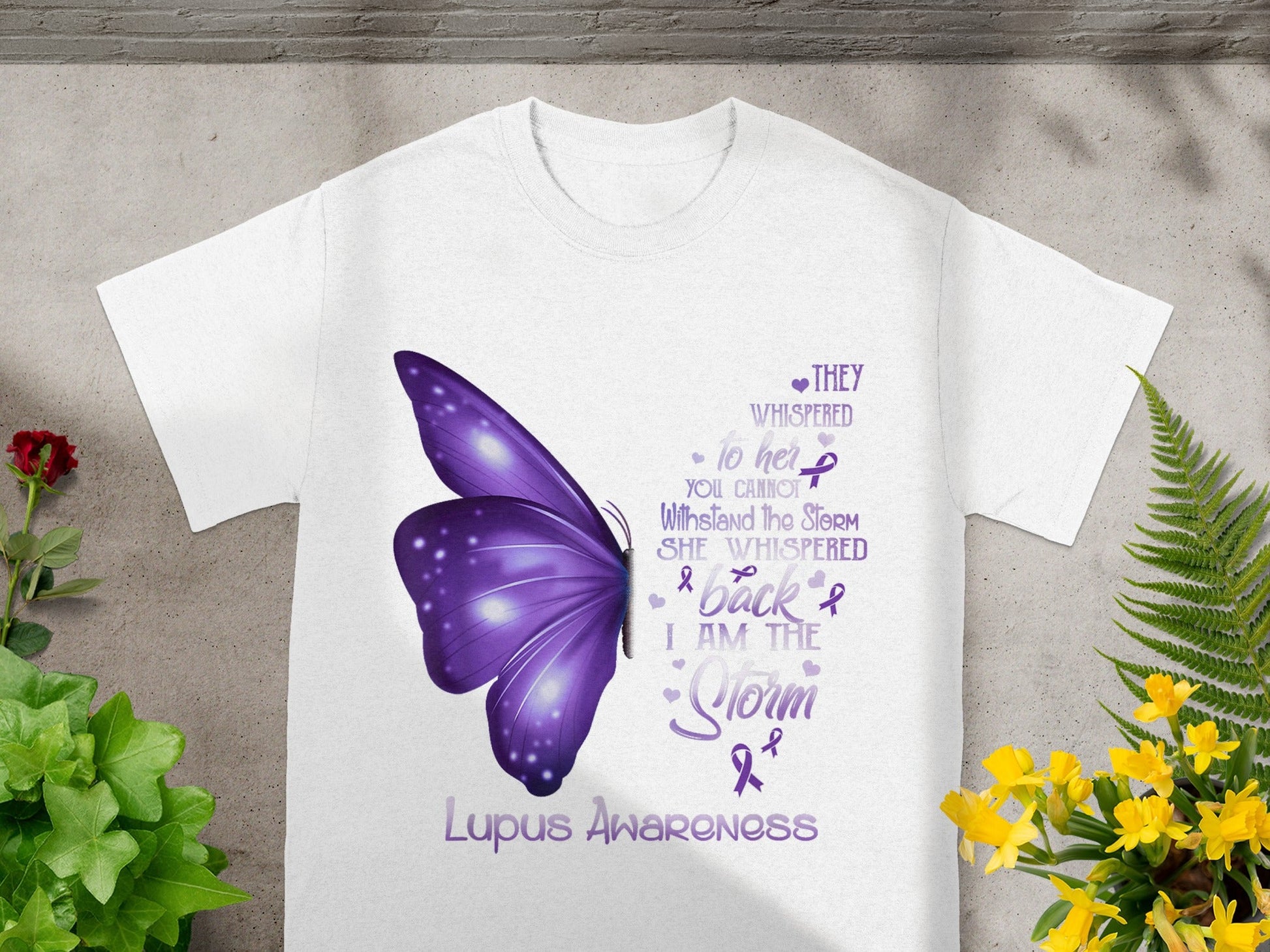 Lupus Awareness Butterfly Inspirational Graphic Shirt