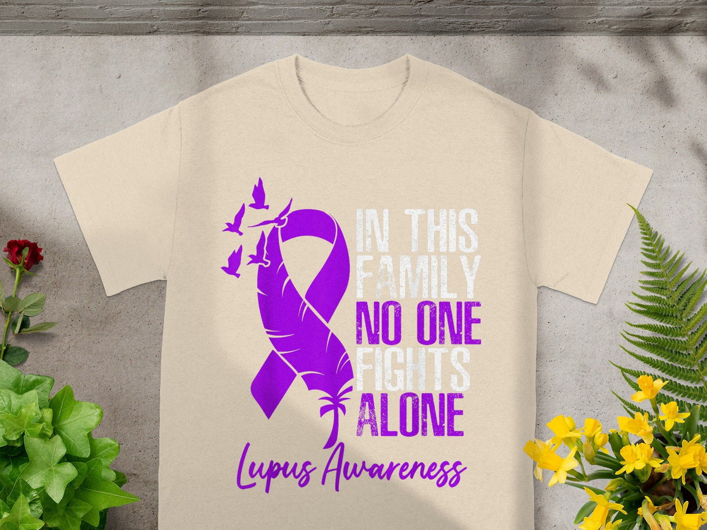 In This Family No One Fights Alone Lupus Awareness Shirt