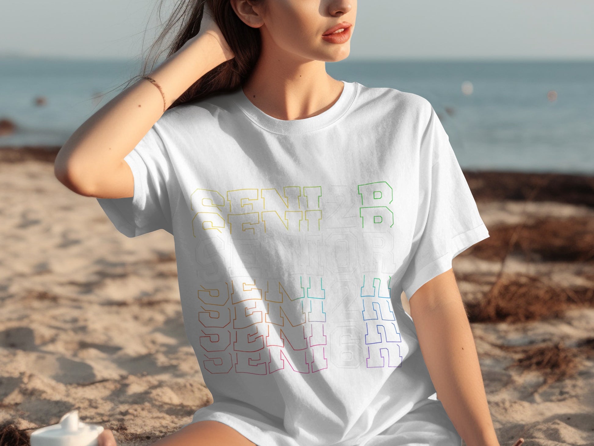 Senior Class of 2022 Colorful Text T-Shirt
