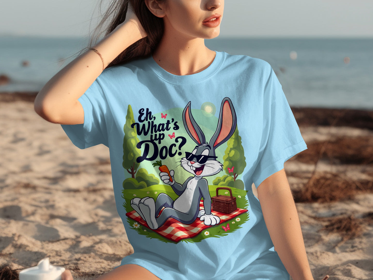 Bugs Bunny Eh What's Up Doc Picnic Scene T-Shirt