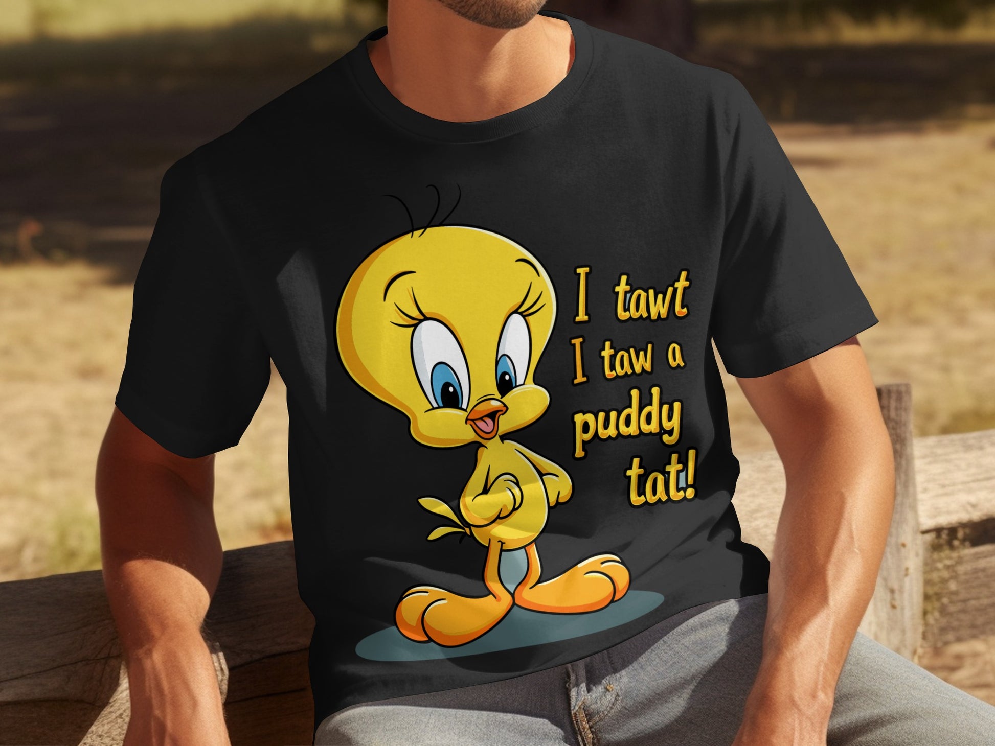 I tawt I taw a puddy tat Tweety Bird T-shirt