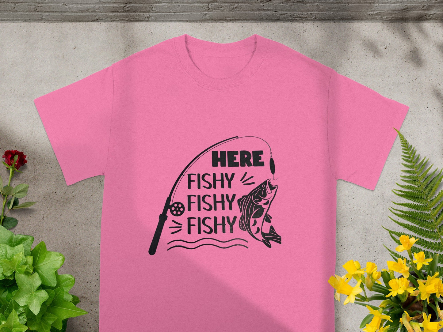 Here Fishy Fishy Fishy Fishing Quote Shirt