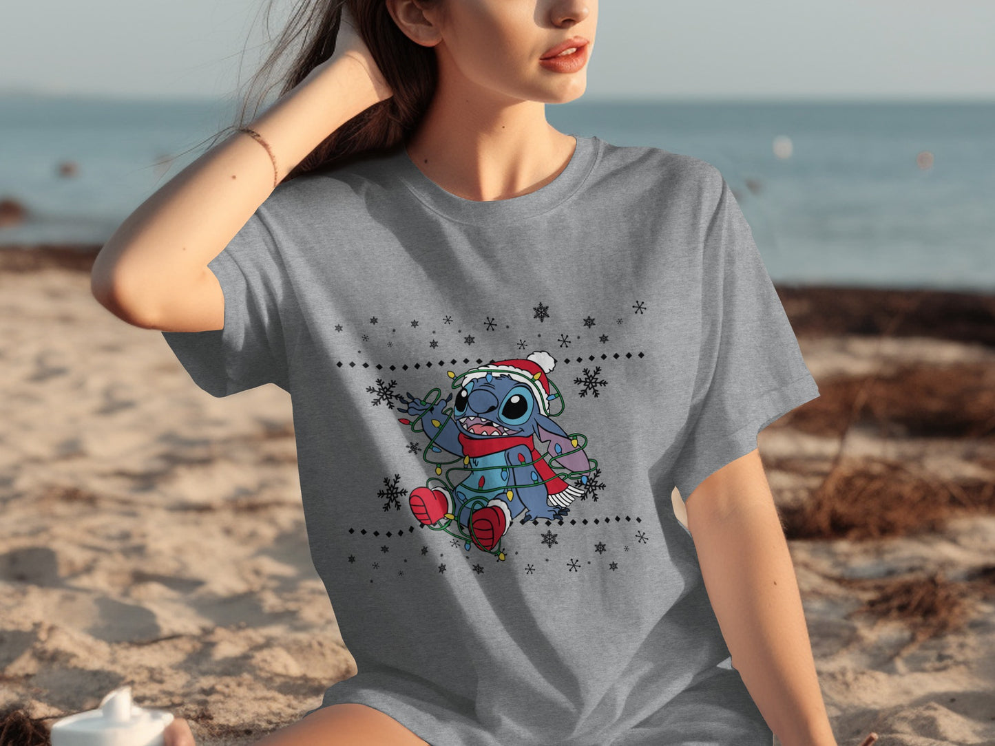 Festive Cartoon Character Graphic Tee for Holiday Fun