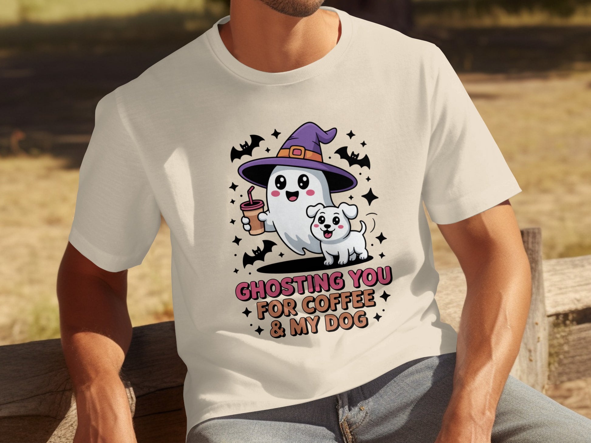 Ghosting You For Coffee & My Dog Halloween T-Shirt